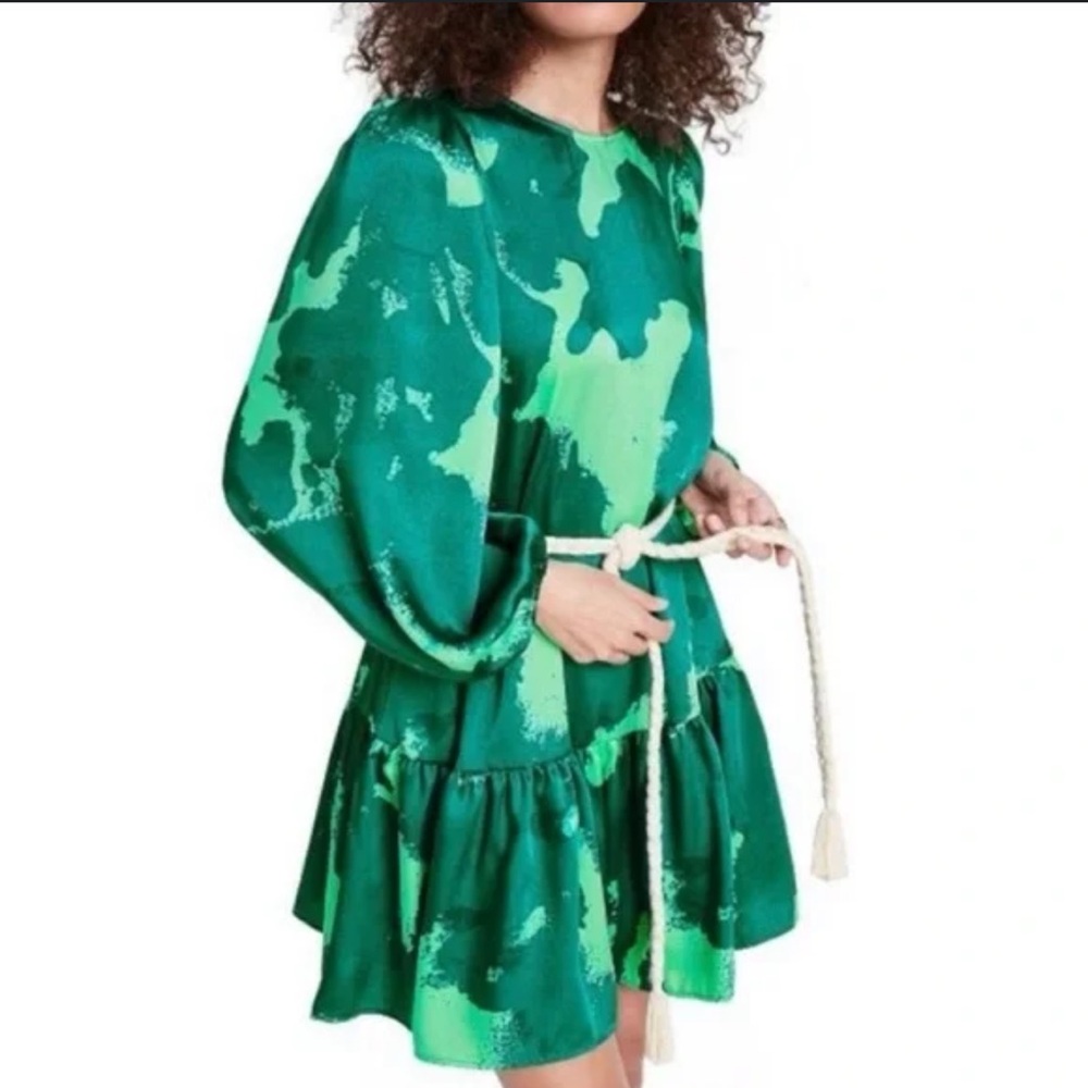 Alexis tie die green dress - Picture 2 of 7